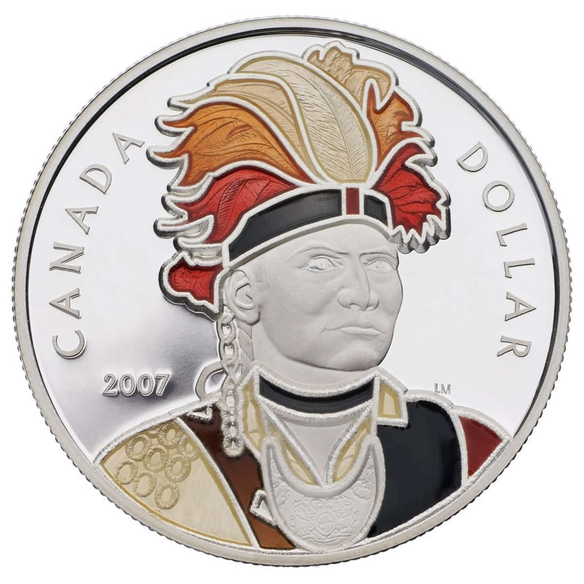 2007 $1 Thayendanegea (Joseph Brant), Enamelled - Proof Sterling Silver Dollar Default Title