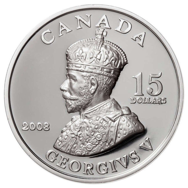 2008 $15 Vignettes of Royalty Series: King George V - Sterling Silver Coin Default Title