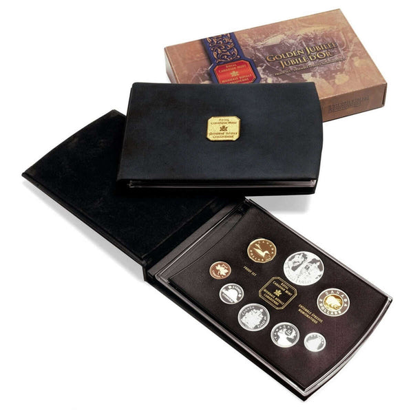 Gold Plated Silver Dollar 2002 Canada Golden Jubilee Proof Coin