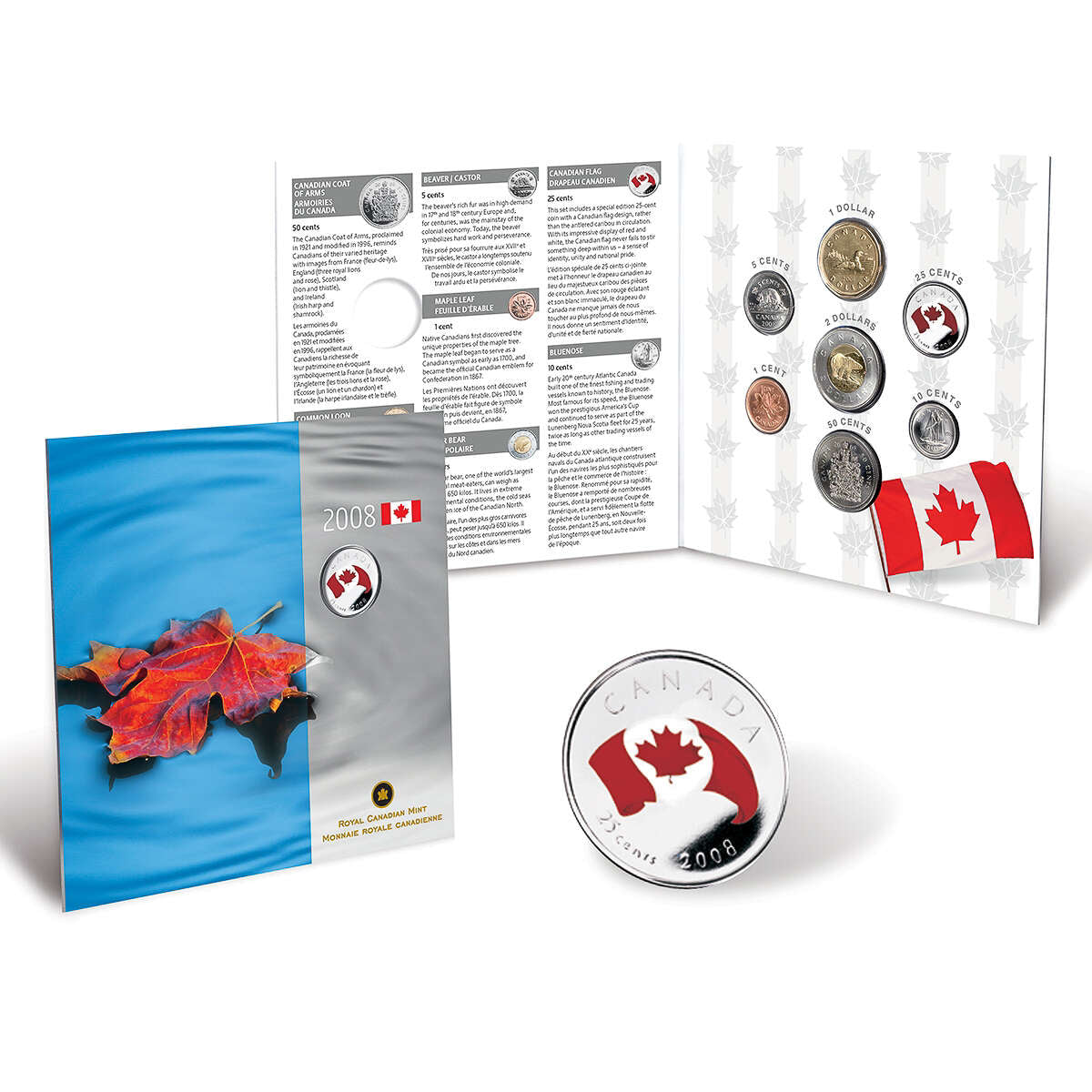 2008 Commemorative Coin Set with Coloured 25-cent Default Title