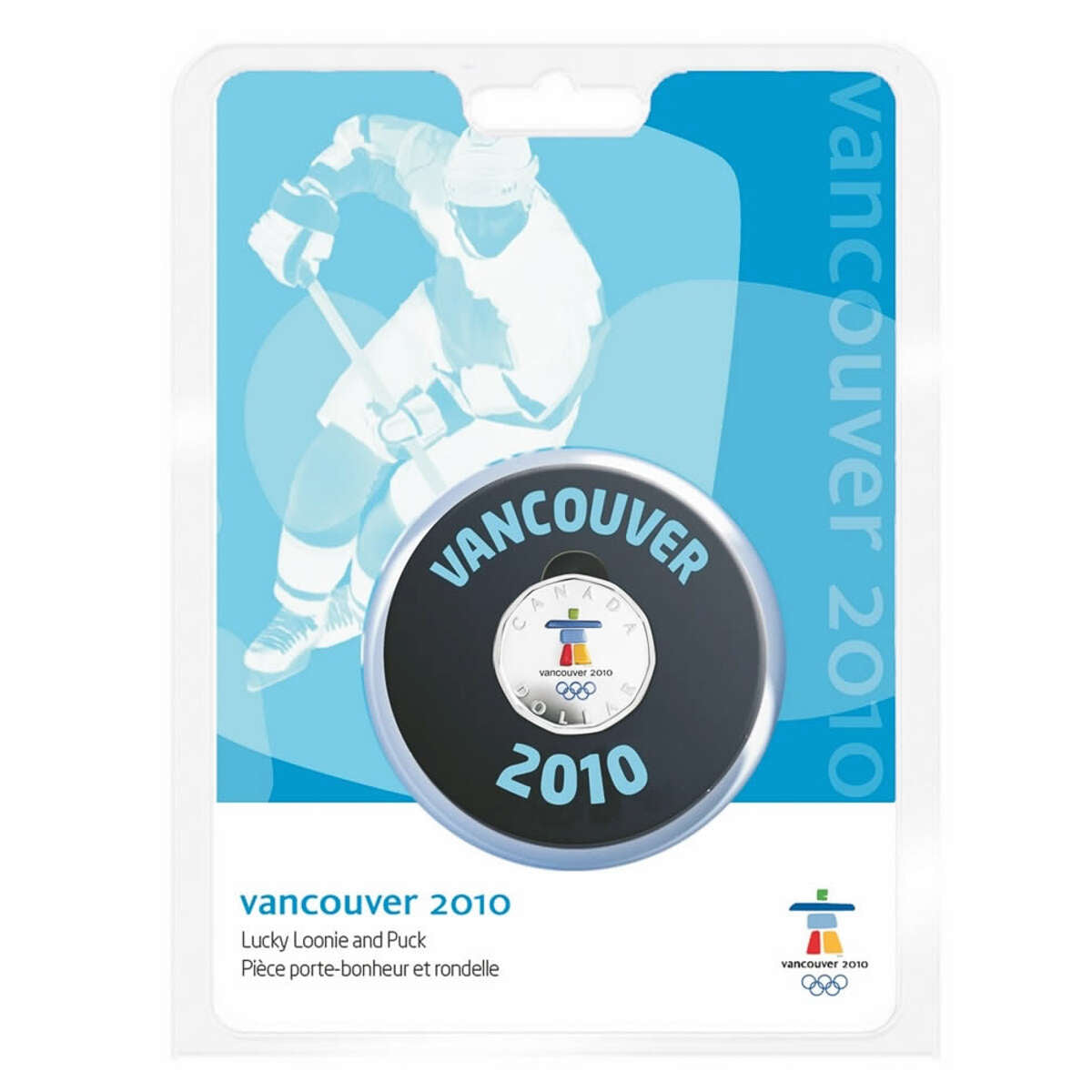 2010 $1 Vancouver Olympic Winter Games - Lucky Loonie and Puck Default Title