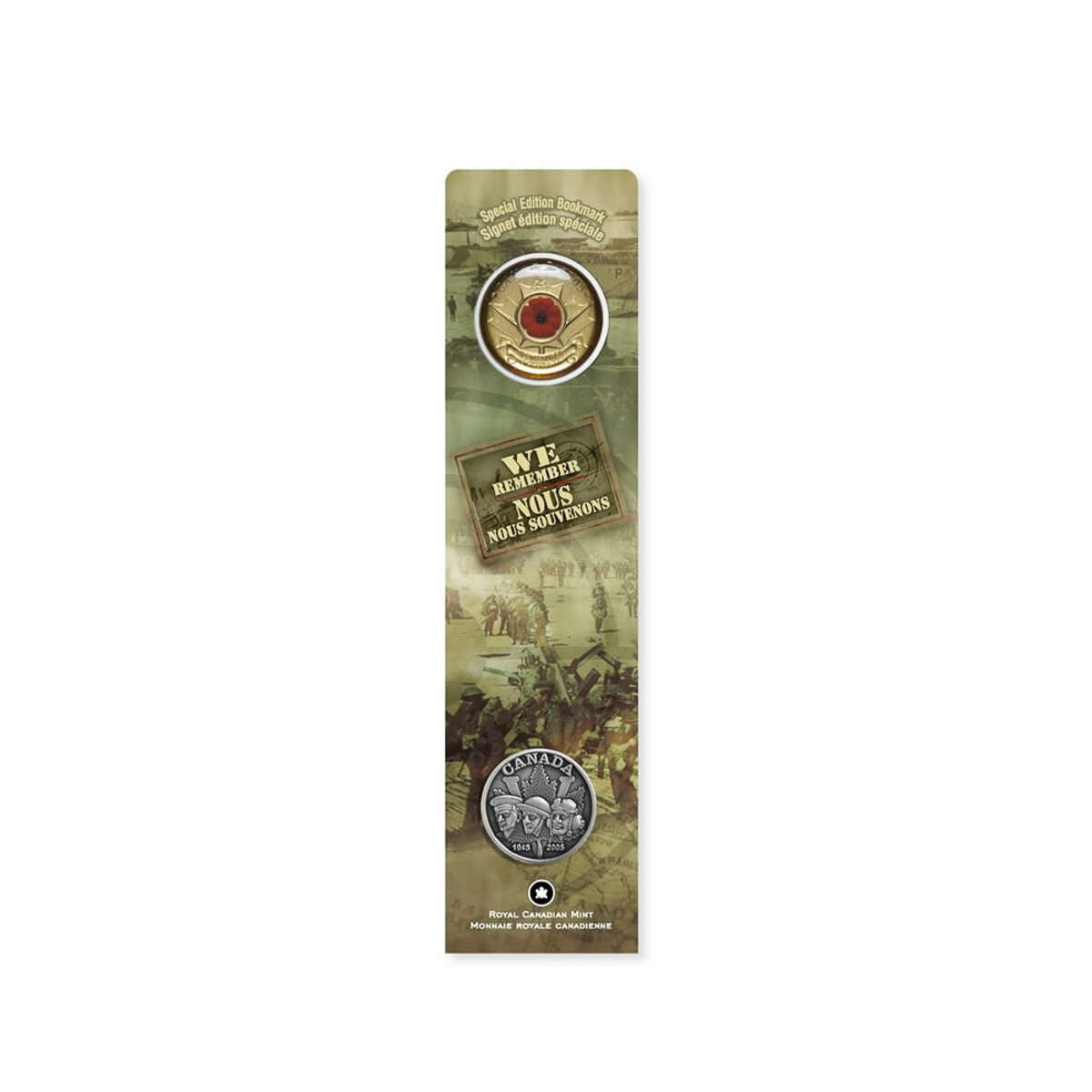 2005 25c We Remember Poppy Bookmark and Lapel Pin Default Title