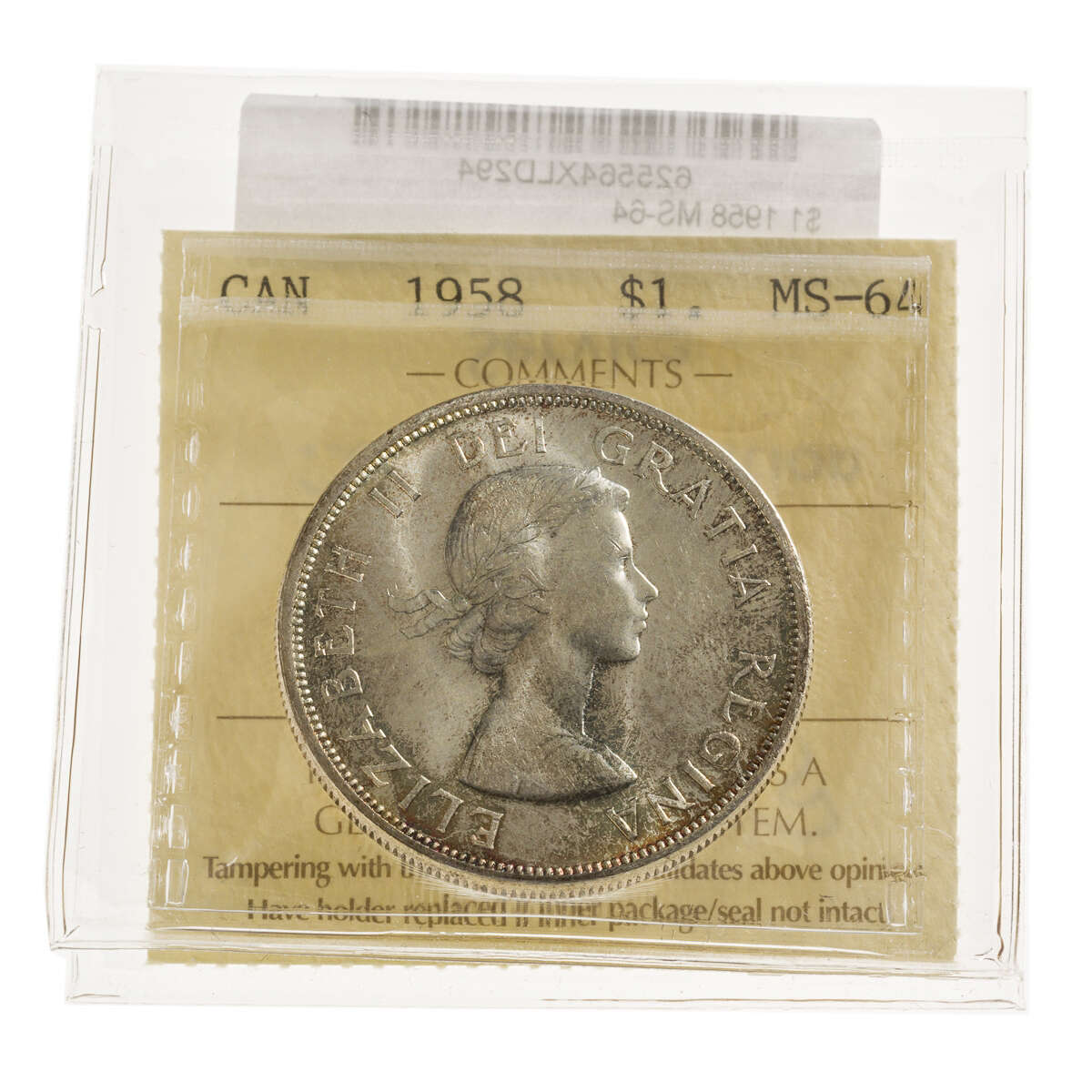 1 Dollar 1958  ICCS MS-64 Default Title