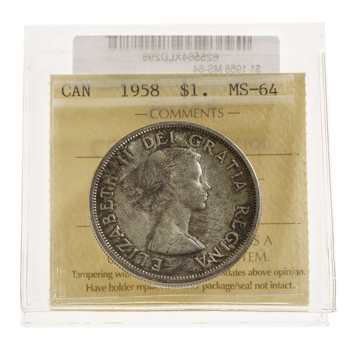 1 Dollar 1958  ICCS MS-64 Default Title