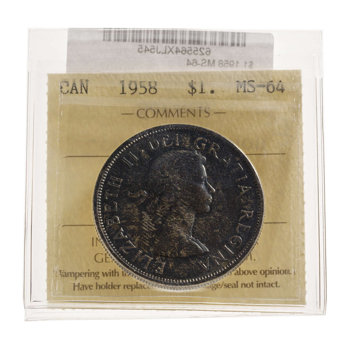 1 Dollar 1958  ICCS MS-64 Default Title