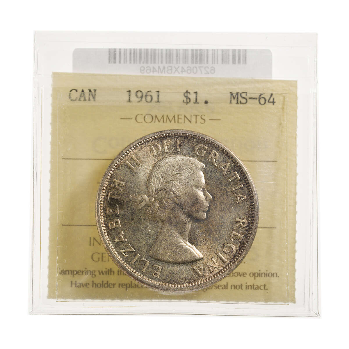 1 Dollar 1961  ICCS MS-64 Default Title