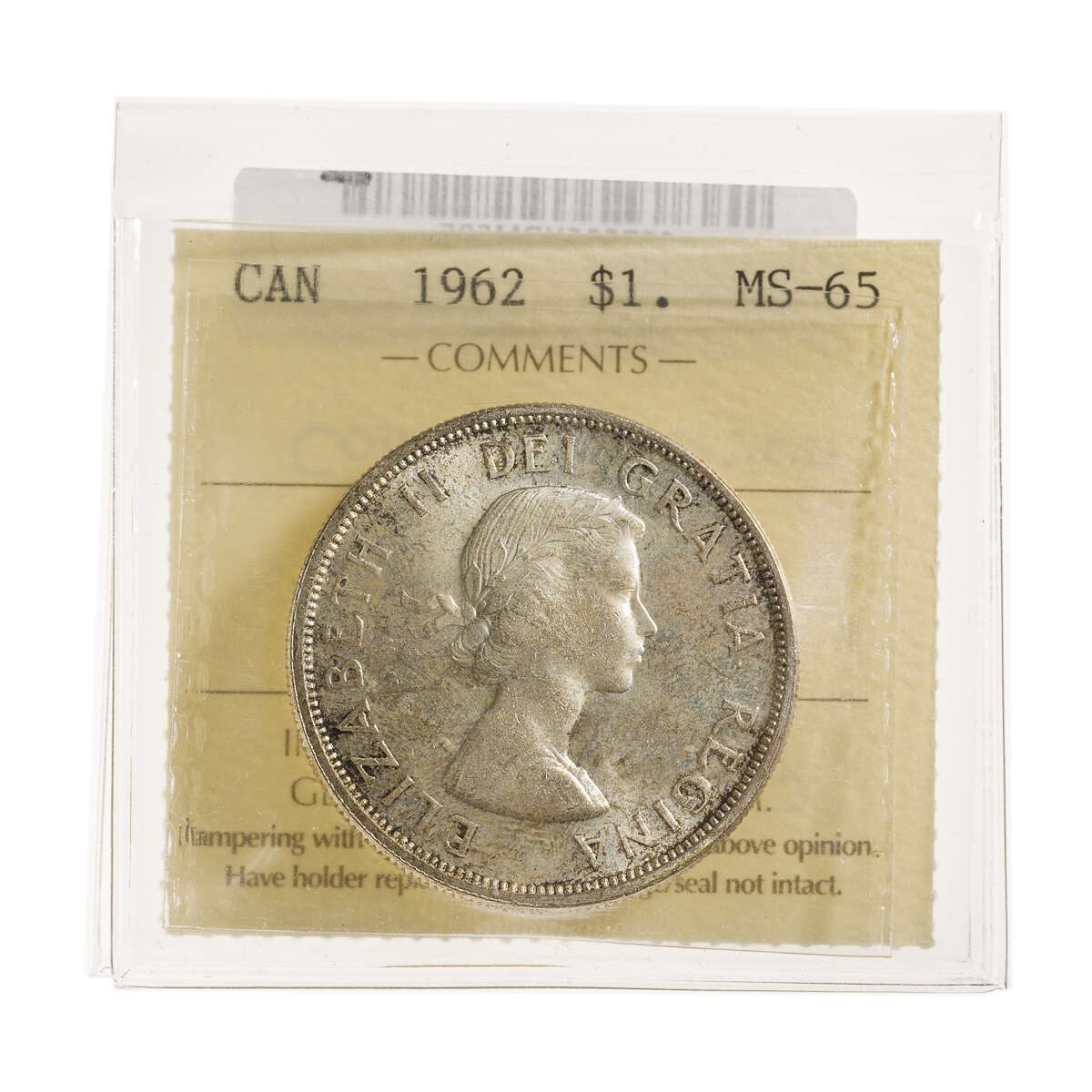 1 Dollar 1962  ICCS MS-65 Default Title