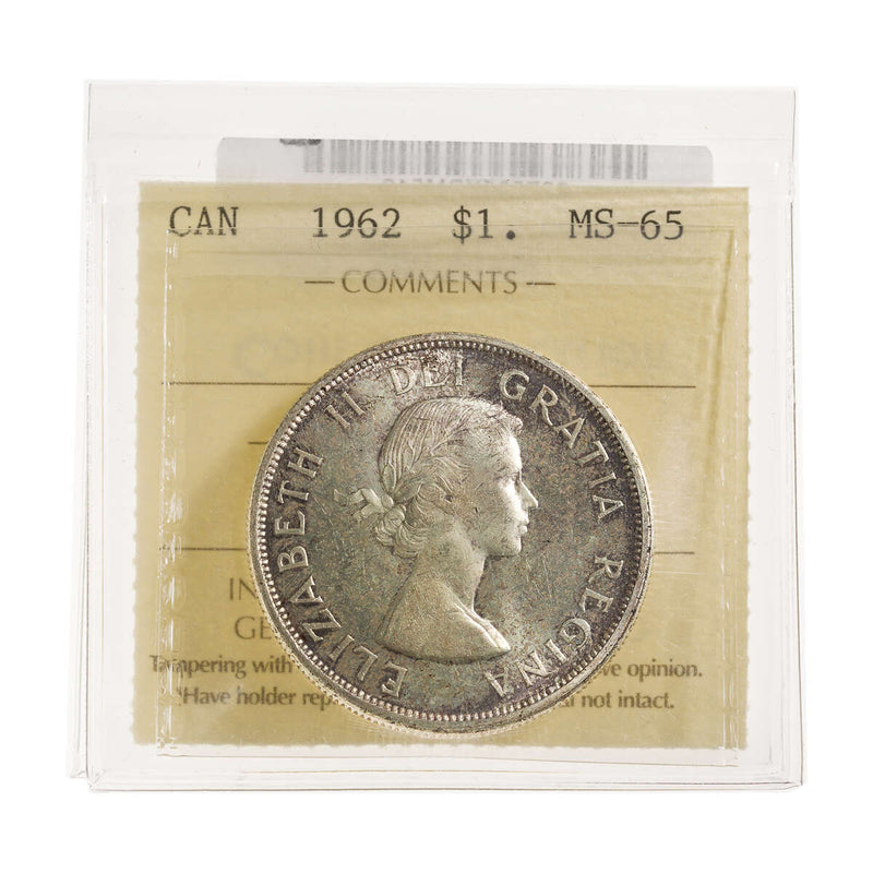 1 Dollar 1962  ICCS MS-65 Default Title
