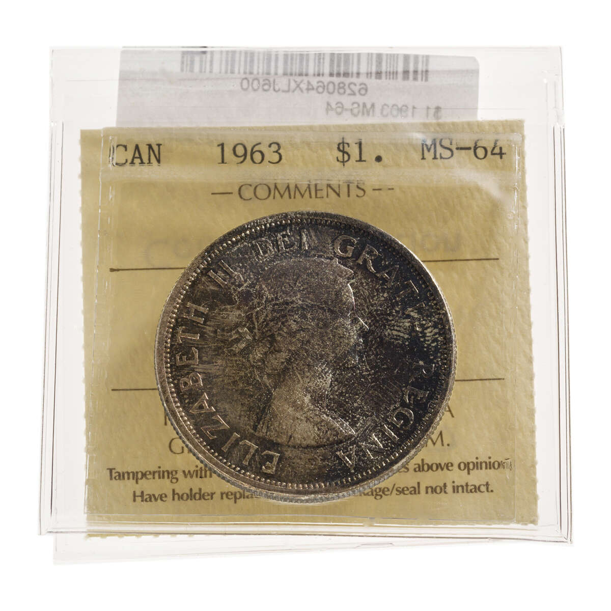 1 Dollar 1963  ICCS MS-64 Default Title