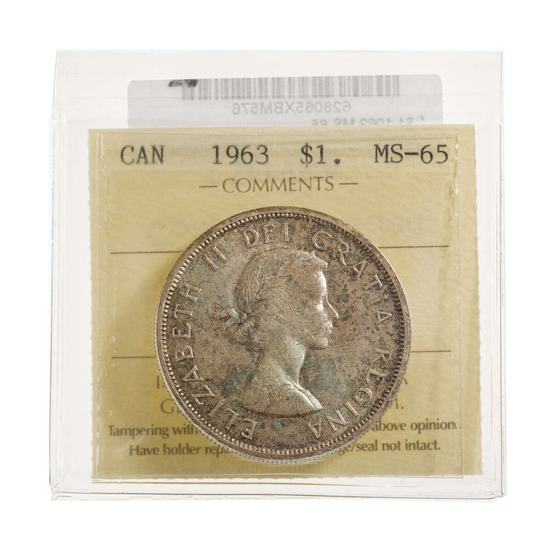 1 Dollar 1963  ICCS MS-65 Default Title