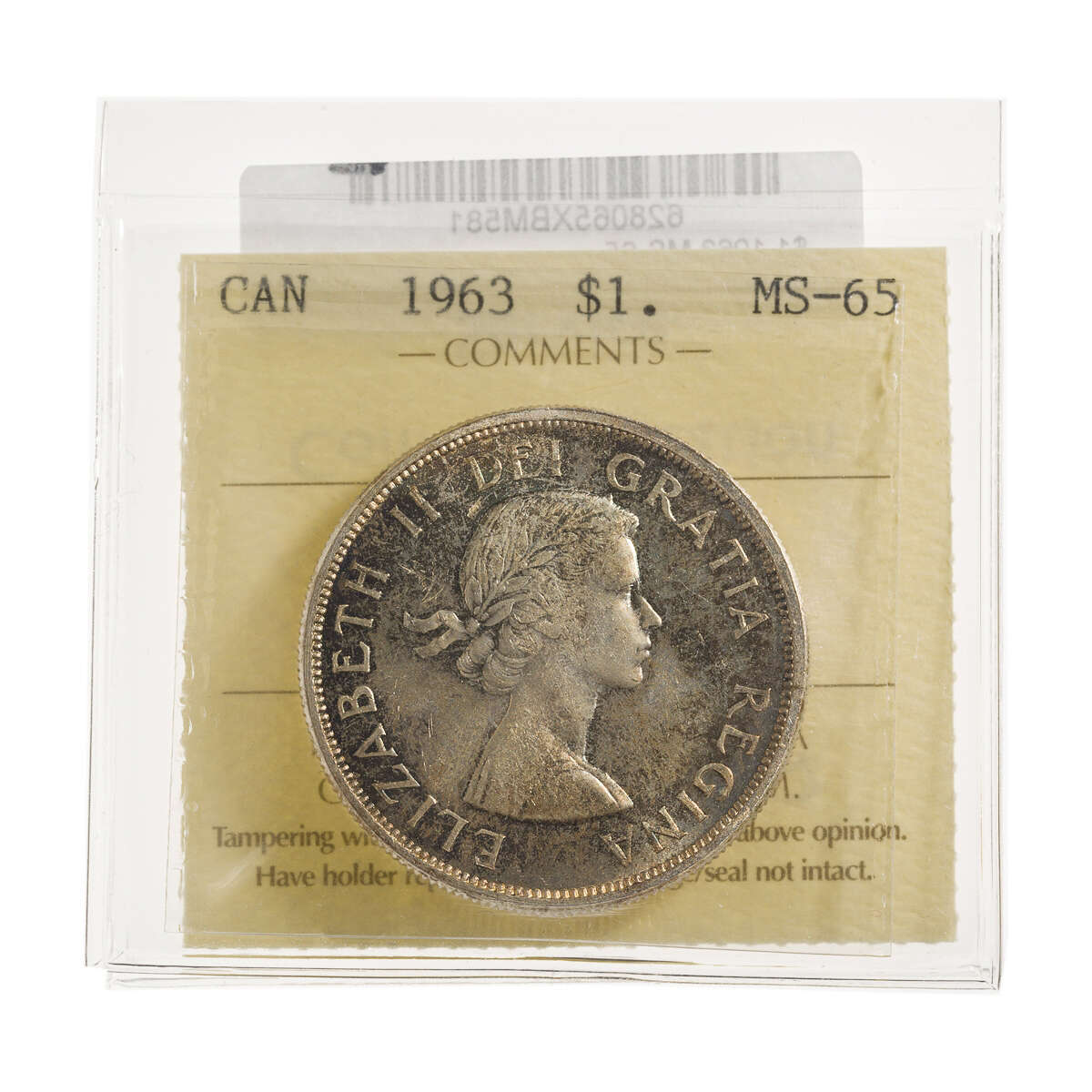 1 Dollar 1963  ICCS MS-65 Default Title