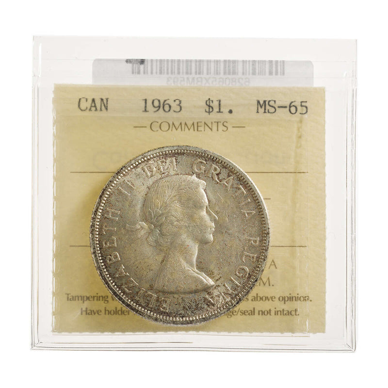 1 Dollar 1963  ICCS MS-65 Default Title