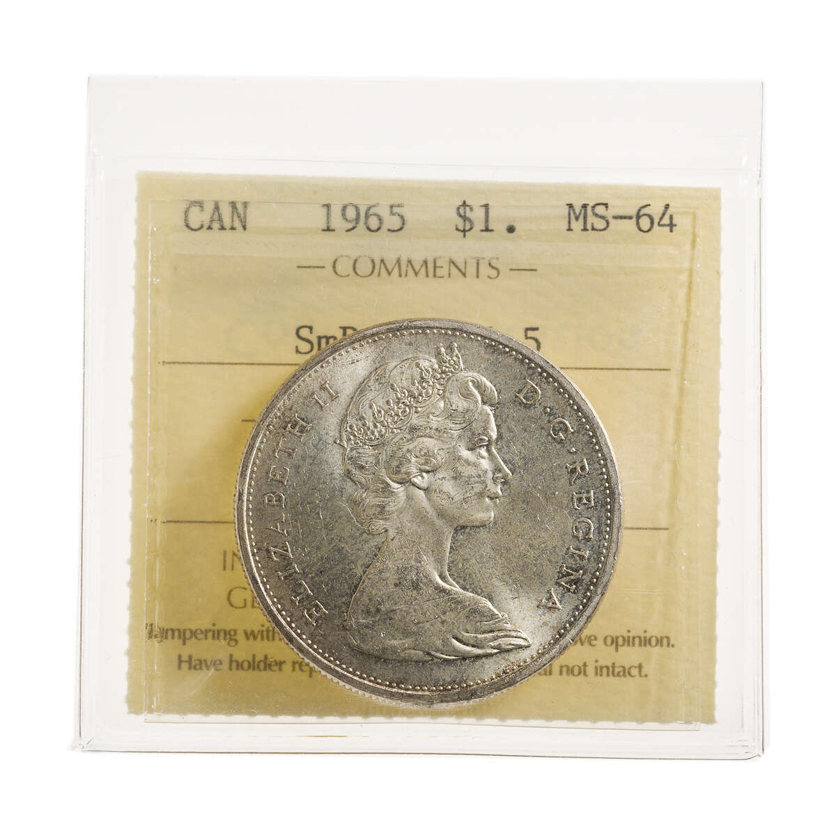 1 Dollar 1965 SmBds Ptd5 ICCS MS-64 Default Title