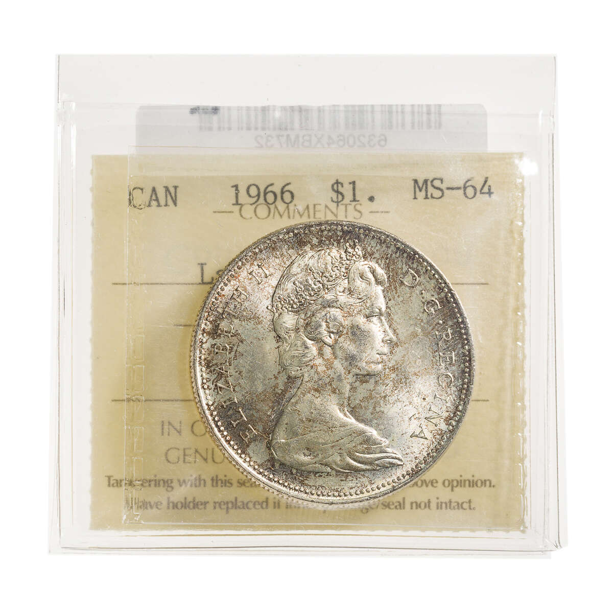 1 Dollar 1966 LgeBds ICCS MS-64 Default Title