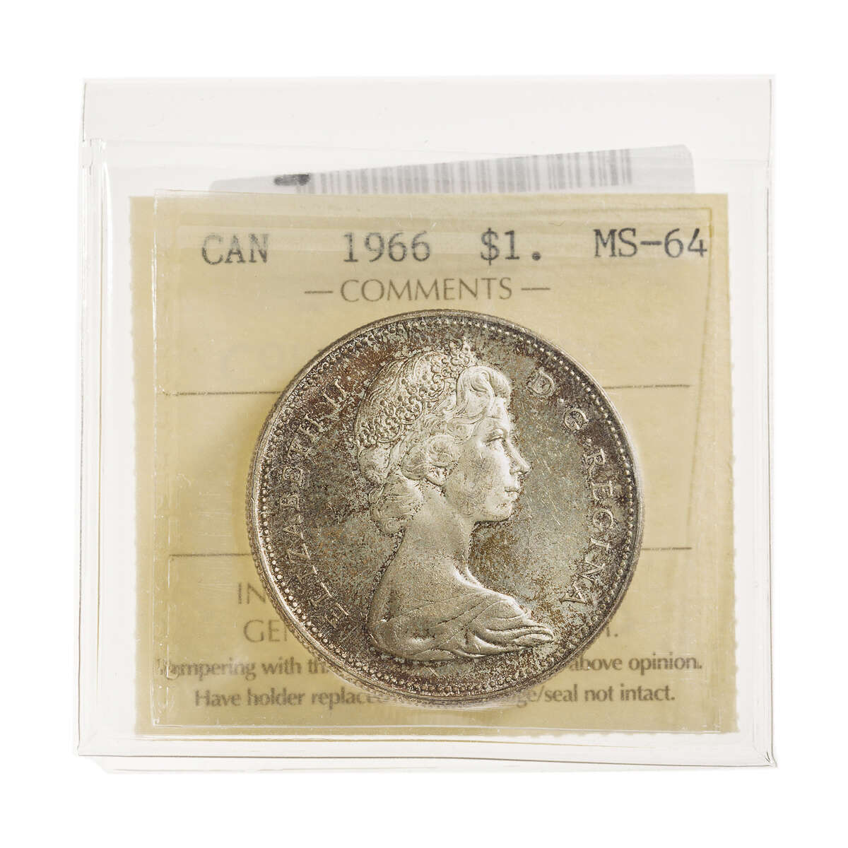 1 Dollar 1966 LgeBds ICCS MS-64 Default Title