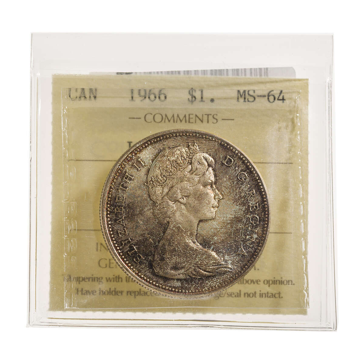 1 Dollar 1966 LgeBds ICCS MS-64 Default Title