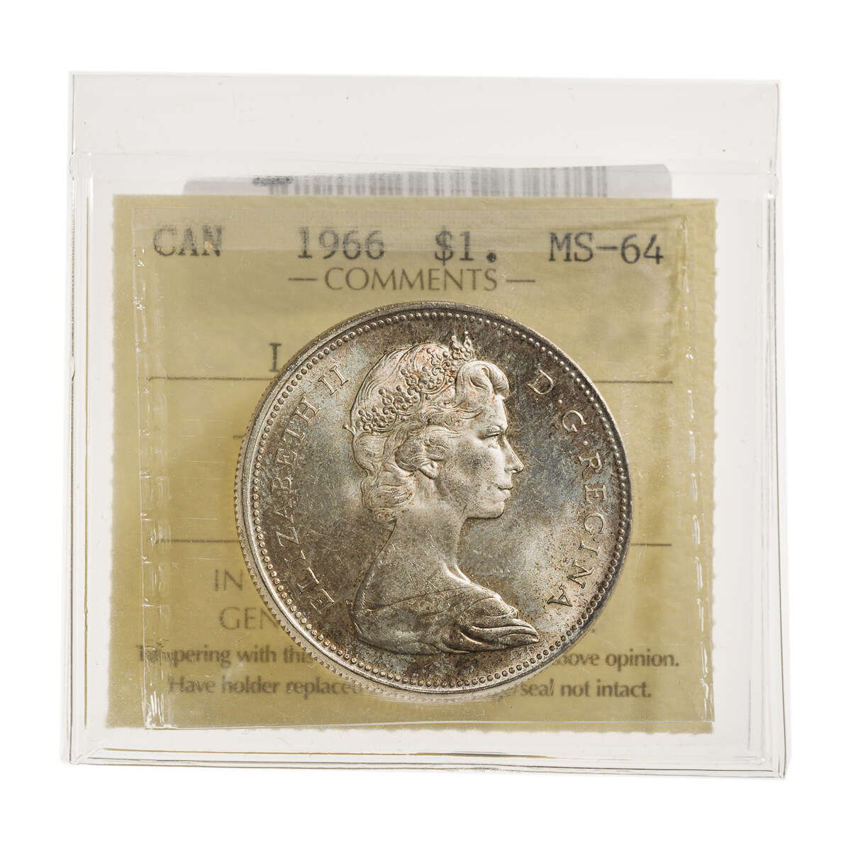 1 Dollar 1966 LgeBds ICCS MS-64 Default Title