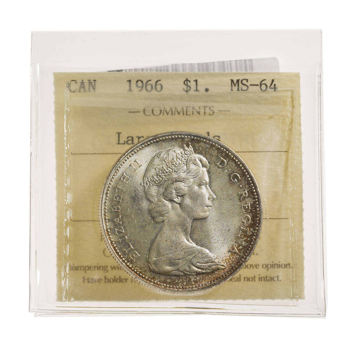 1 Dollar 1966 LgeBds ICCS MS-64 Default Title