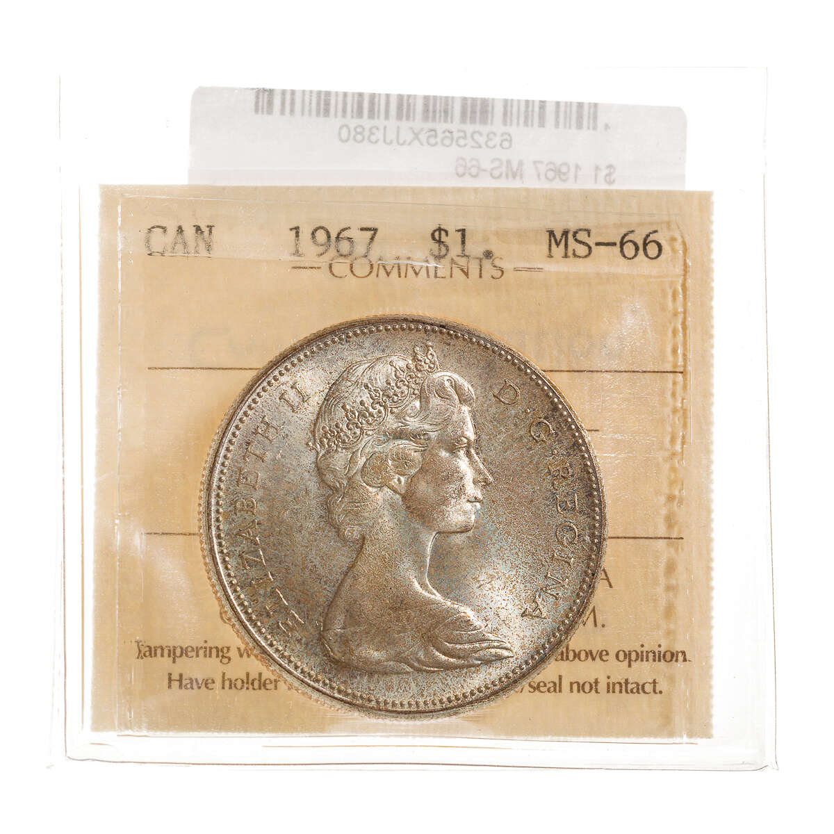 1 Dollar 1967  ICCS MS-66 Default Title