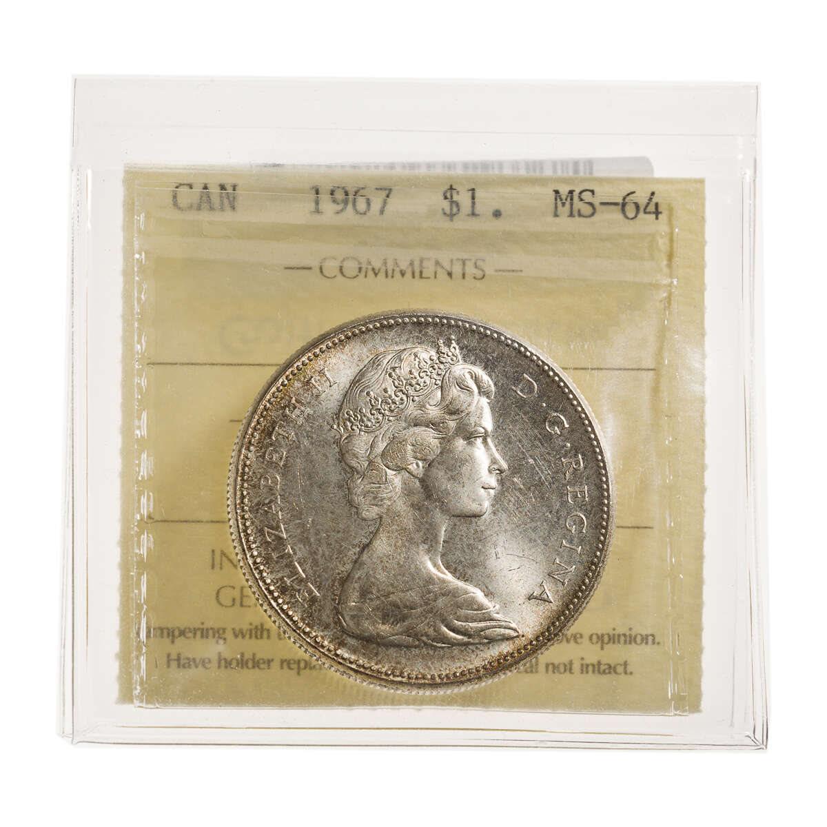 1 Dollar 1967  ICCS MS-64 Default Title