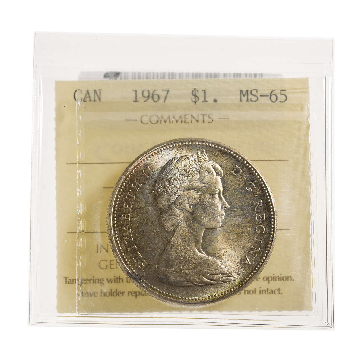 1 Dollar 1967  ICCS MS-65 Default Title