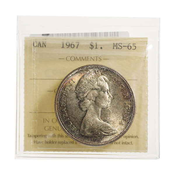 1 Dollar 1967  ICCS MS-65 Default Title