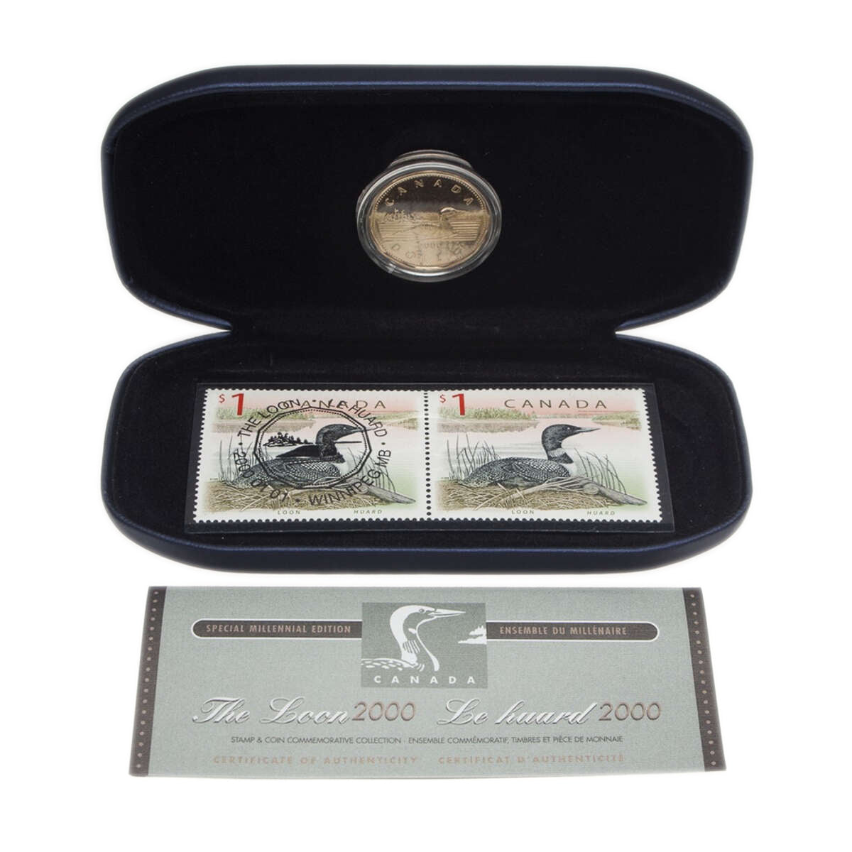 2000 $1 Loon Coin & Stamp Set