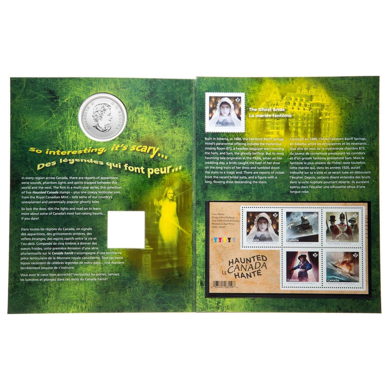 2014 25c Ghost Bride: Haunted Canada - Holographic Coin and Stamp Set Default Title