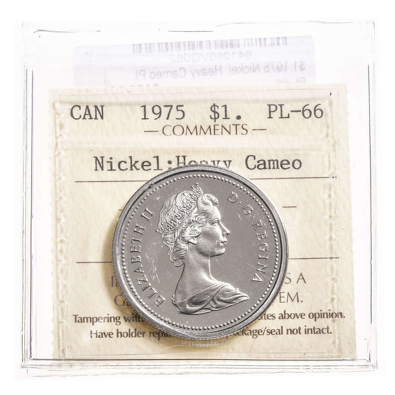 1 Dollar 1975 Nickel; Heavy Cameo ICCS PL-66 Default Title
