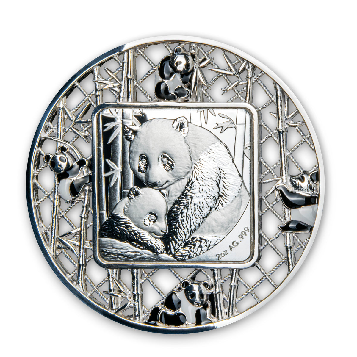 2021 $5 Filigree Panda - Pure Silver Coin