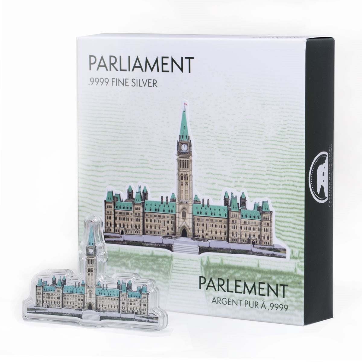 Real Shape Iconic Canada: Parliament Building - Pure Silver Piece