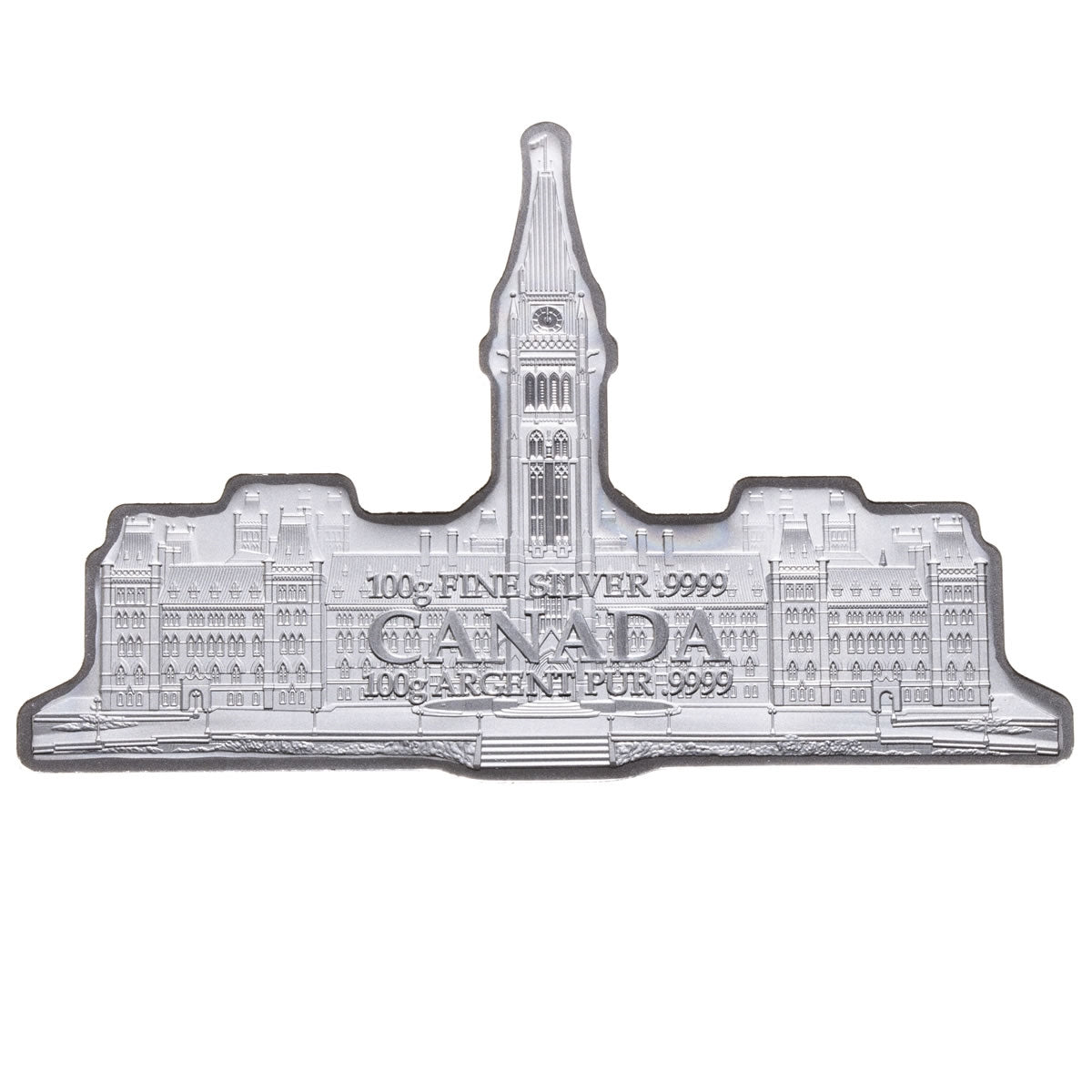 Real Shape Iconic Canada: Parliament Building - Pure Silver Piece