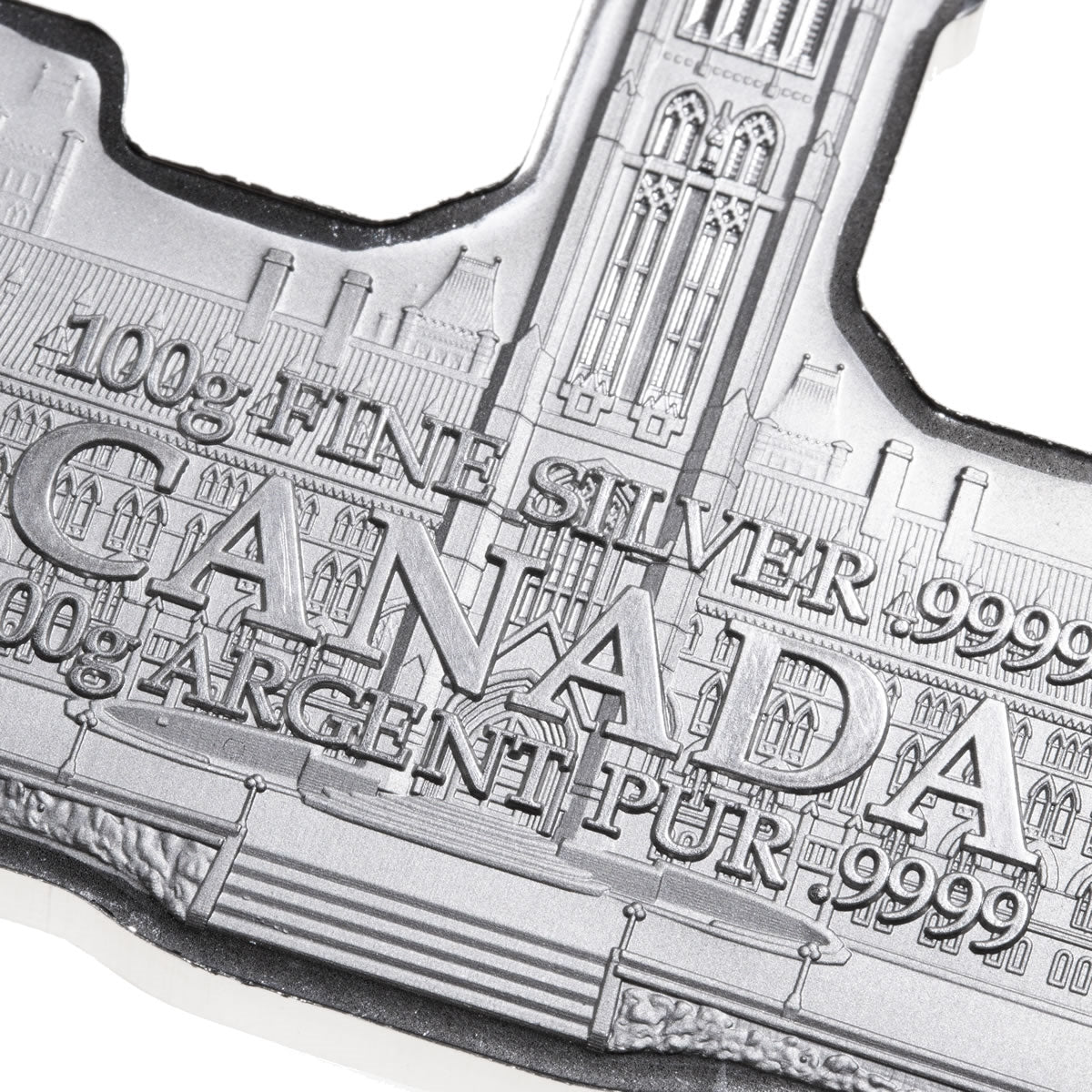 Real Shape Iconic Canada: Parliament Building - Pure Silver Piece