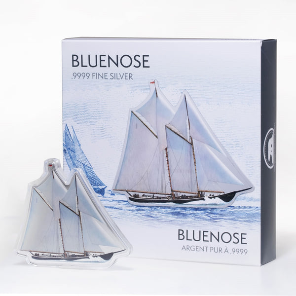 Real Shape Iconic Canada: Bluenose Schooner - Pure Silver Piece