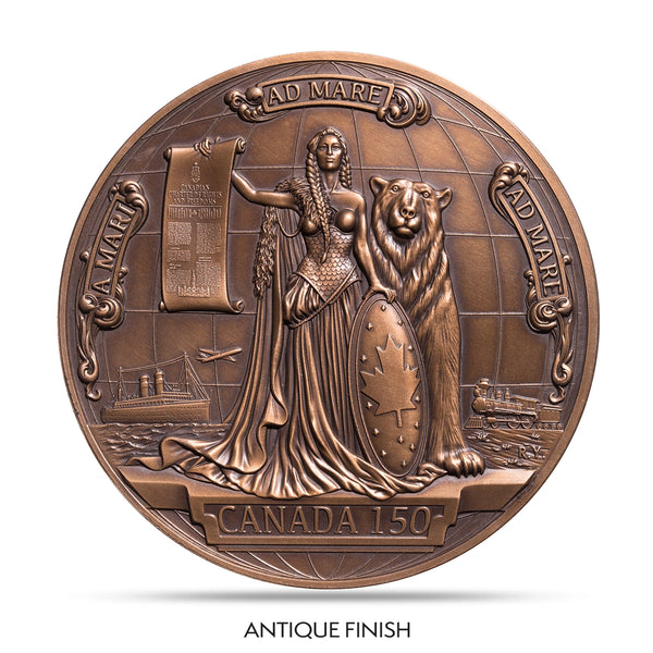 2017 Canada 150 Medal - Bronze Piece (Antique Finish)