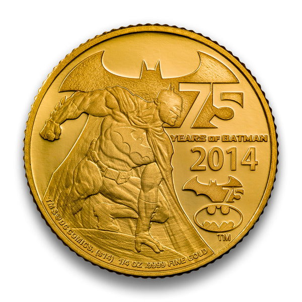 2014 $25 75 Years of Batman  - Pure Gold Coin