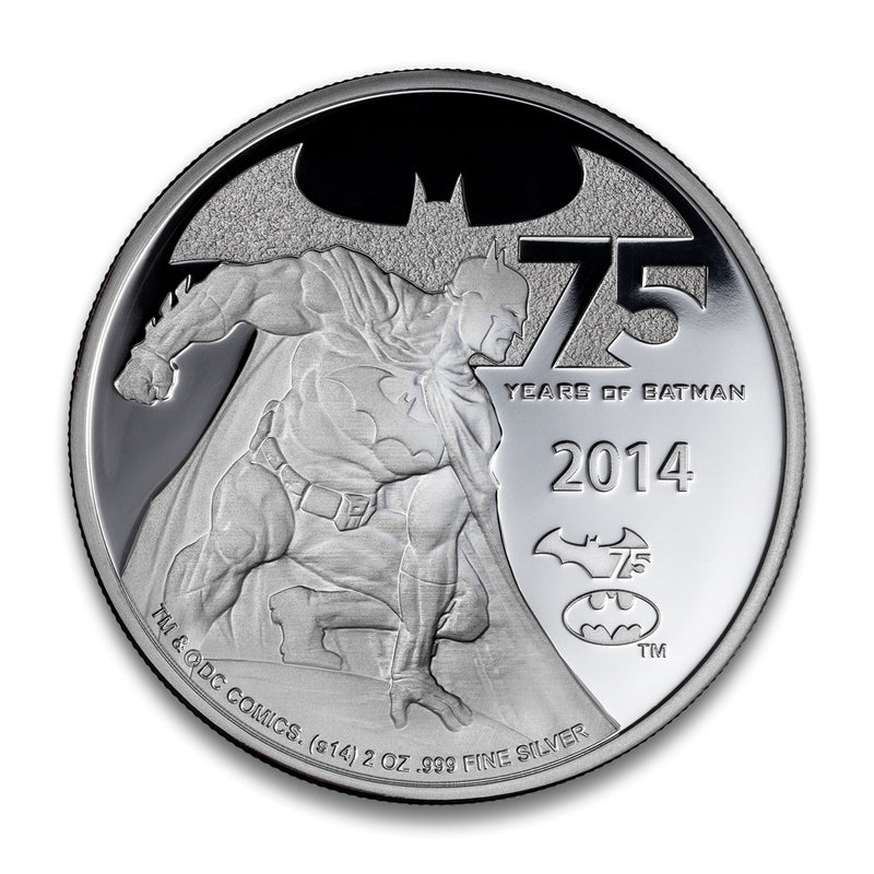2014 $5 75 Years of Batman - Pure Silver Coin