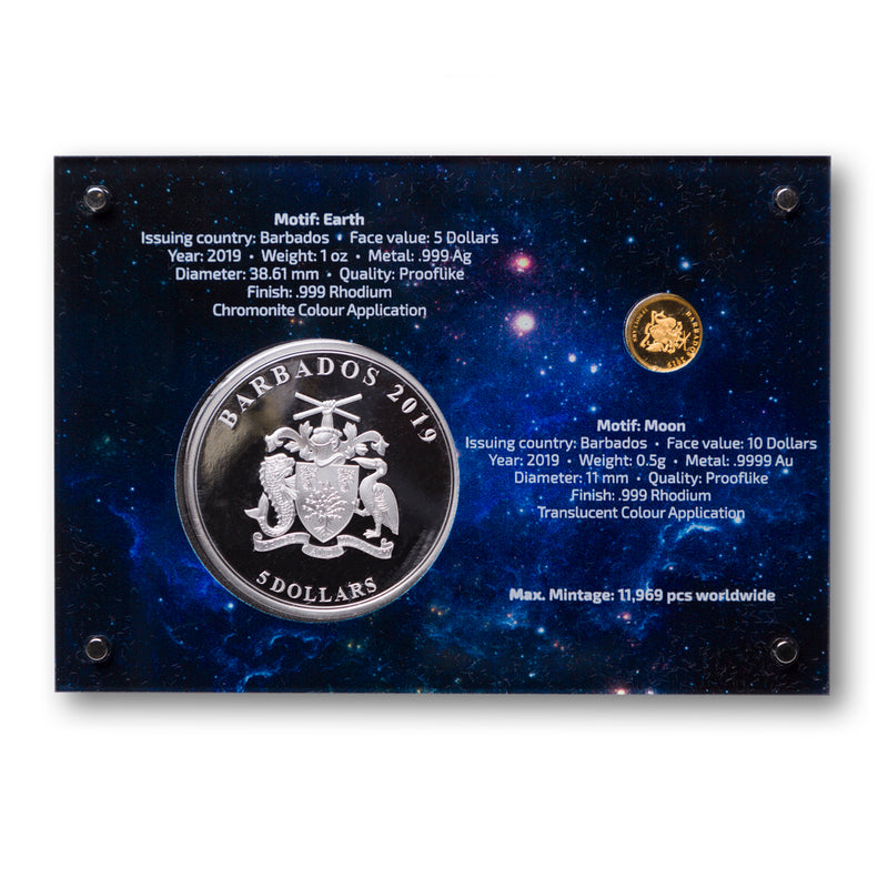 2019 $5 and $10 50th Anniversary of the Moon Landing - Pure Silver and Gold 2-Coin Set