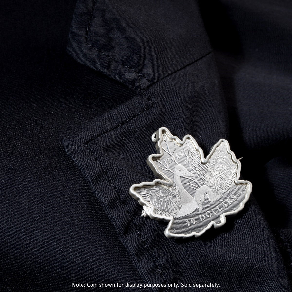 Sterling Silver Maple Leaf-Shaped Brooch/Pendant Bezel