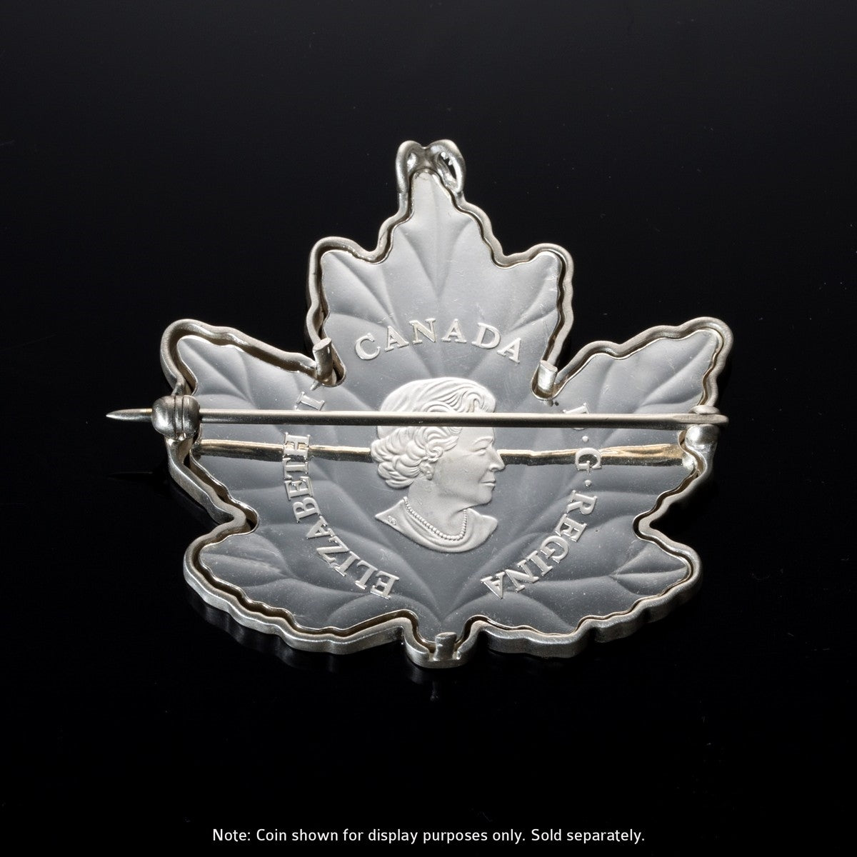 Sterling Silver Maple Leaf-Shaped Brooch/Pendant Bezel