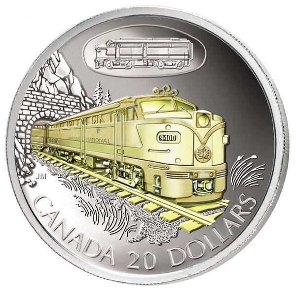 2003 $20 C.N.R. FA-1 Diesel Electric Locomotive - Sterling Silver Coin