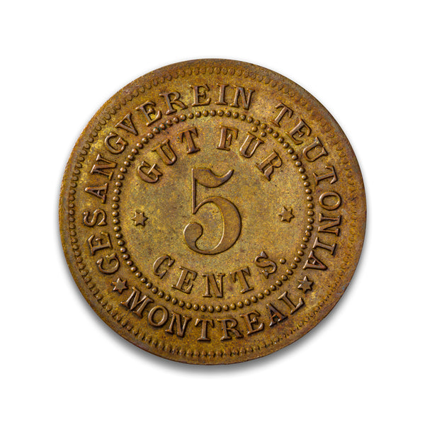 Canada 1887 - 5 Cents Gesangverein Teutonia EF