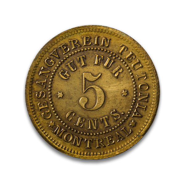 Canada 1887 - 5 Cents Gesangverein Teutonia AU