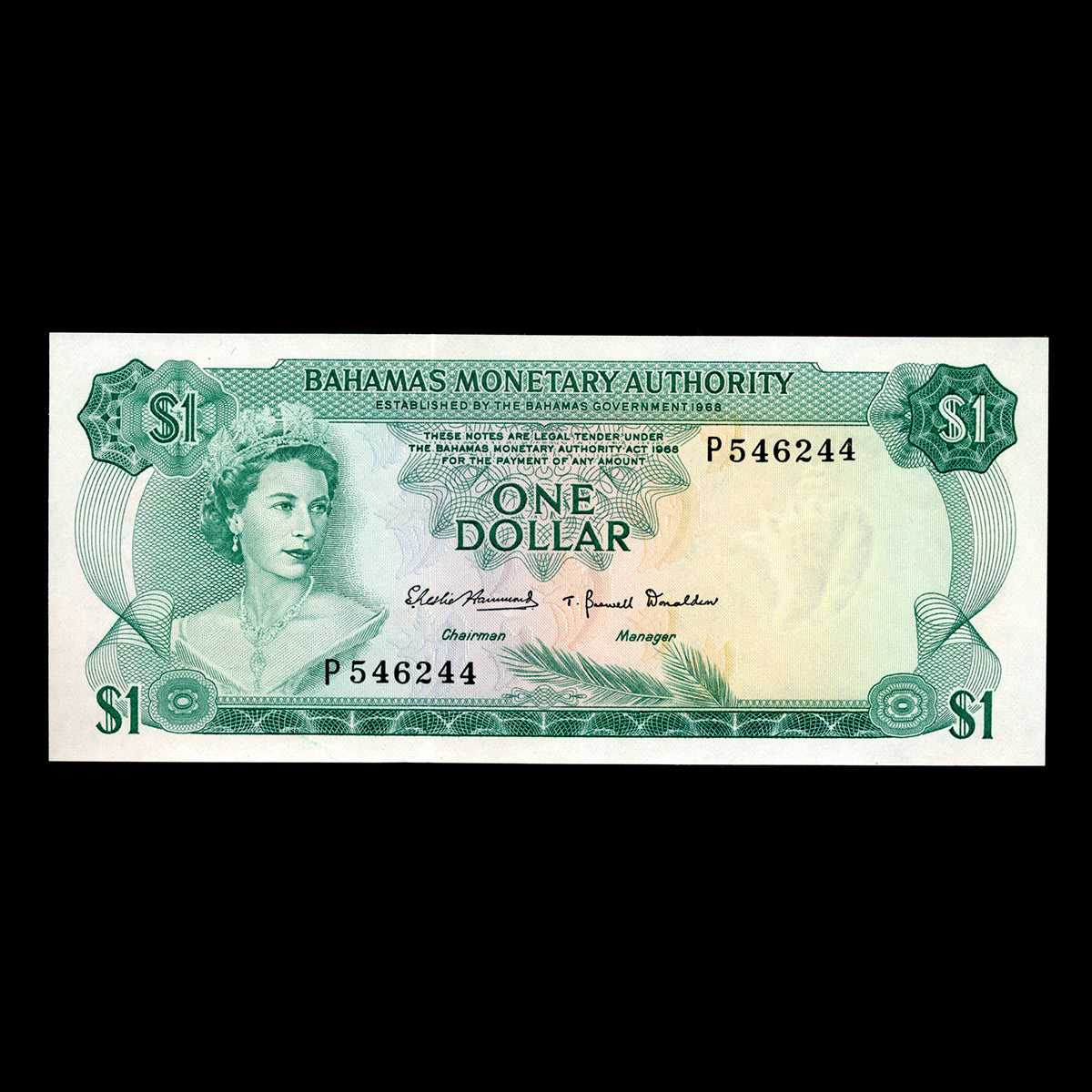 Bahamas 1 Dollar 1968 Elizabeth II Issued note UNC-60