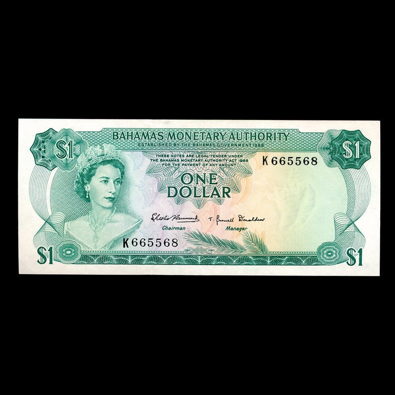 Bahamas 1 Dollar 1968 Elizabeth II Issued note UNC-60