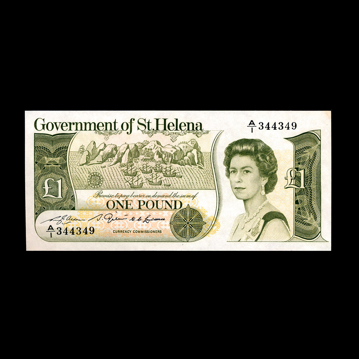 Saint Helena & Ascension 1 Pound 1976 Elizabeth II Issued note UNC-60